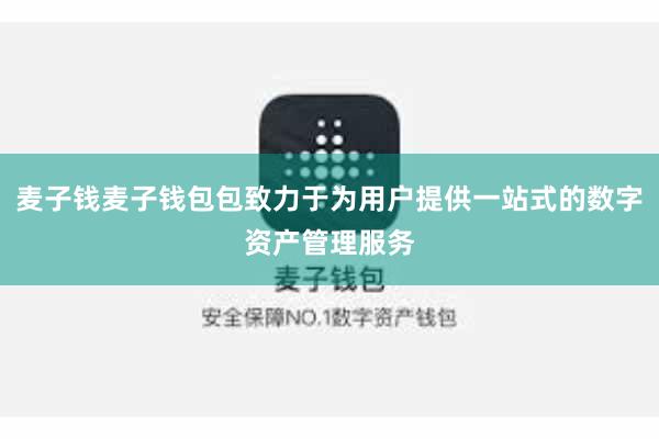 麦子钱麦子钱包包致力于为用户提供一站式的数字资产管理服务