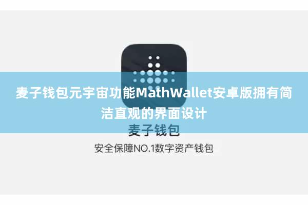麦子钱包元宇宙功能MathWallet安卓版拥有简洁直观的界面设计